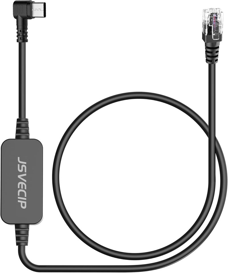 Jsvecip Radar Detector Cable, Type C to RJ11 Plug Cable,for Escort Radenso XP Uniden Beltronics Cobr Whistler Radar Detector,Replacement Power Cable for Radar Detectors - Image 1